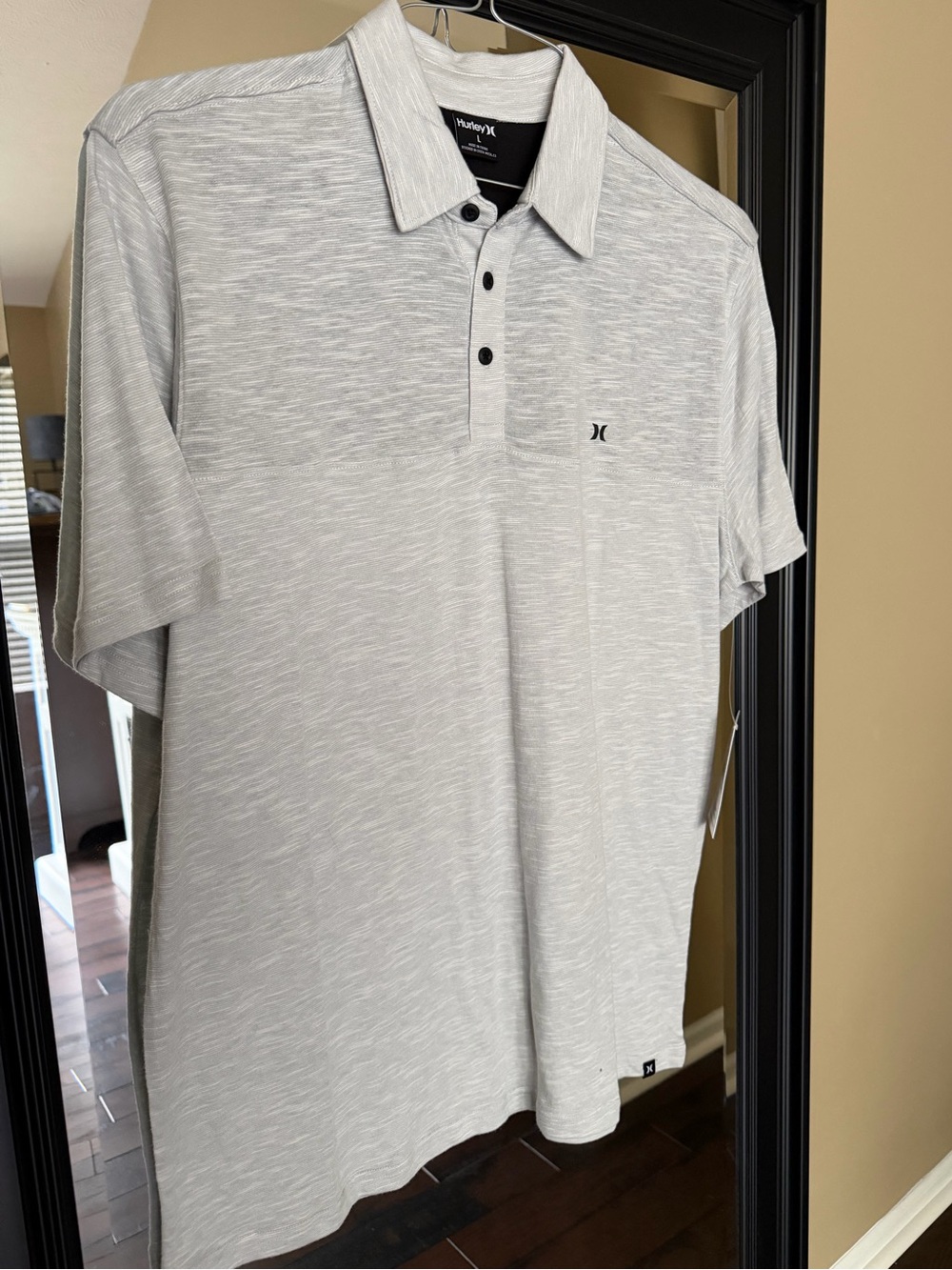 NWT Hurley Men's Light Gray Heather Polo Shirt